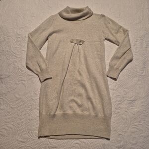 Original Marines dress girls size 8 oatmeal with gold filament, wool blend